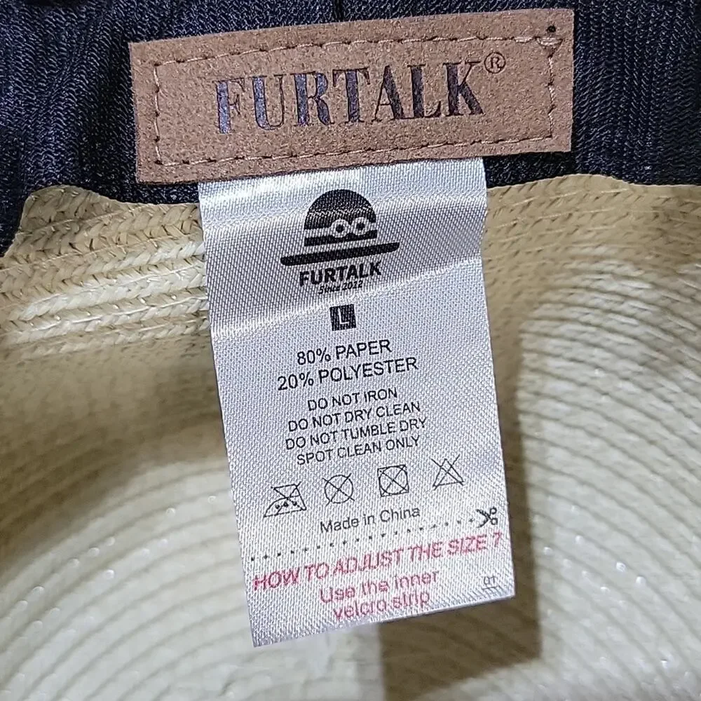 Furtalk Bow Detail Medium Brim Floppy Hat - Picture 6 of 8